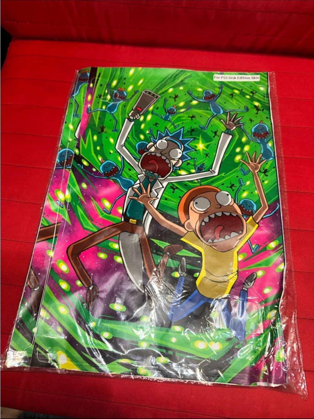 Rick and Morty ps5 Standard disk decal sticker  - Green